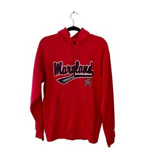 Maryland Terrapins Pro Player Red Hoodie Sweater- Medium